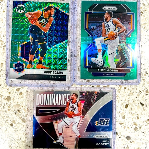 RUDY GOBERT PRIZM CARD LOT OF 3 NBA PANINI UTAH JAZZ prizm/mosaic - Picture 1 of 5
